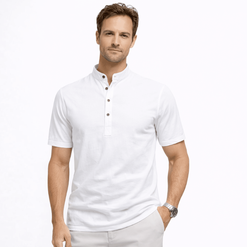 Camisa Polo Masculina Linho Saint Vizencci